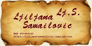 Ljiljana Samailović vizit kartica